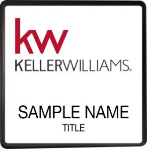 (image for) Keller Williams KW Black Square Executive White Badge