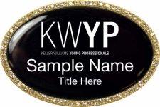 (image for) Keller Williams Young Professionals Gold Oval Beyond Bling Black Badge