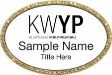 (image for) Keller Williams Young Professionals Gold Oval Beyond Bling White Badge