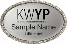 (image for) Keller Williams Young Professionals Silver Oval Bling Badge