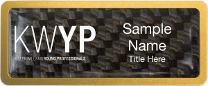 (image for) Keller Williams Young Professionals Gold Anodized Frame Carbon Insert Badge