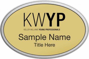 (image for) Keller Williams Young Professionals Silver Oval Pebbled Prestige Gold Badge