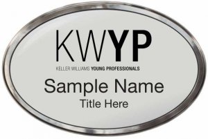 (image for) Keller Williams Young Professionals Silver Oval Polished Prestige Badge