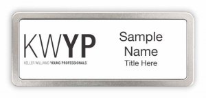 (image for) Keller Williams Young Professionals Prestige Satin Anodized White Badge