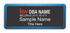 (image for) Keller Williams Realty Logo 3 Prestige Blue Anodized Black Badge