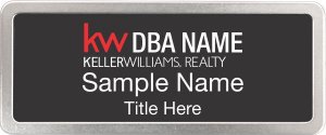 (image for) Keller Williams Realty Logo 3 Prestige Satin Anodized Black Badge