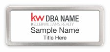 (image for) Keller Williams Realty Logo 3 Prestige Satin Anodized White Badge