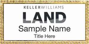 (image for) Keller Williams Land Gold Bling White Badge