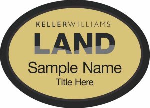 (image for) Keller Williams Land Black Oval Executive Gold Badge