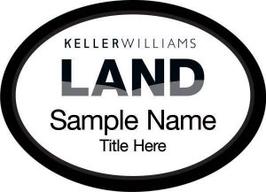 (image for) Keller Williams Land Black Oval Executive White Badge