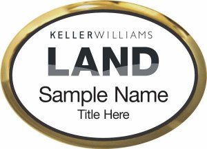 (image for) Keller Williams Land Gold Oval Executive White Badge