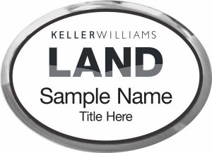 (image for) Keller Williams Land Silver Oval Executive White Badge