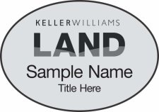 (image for) Keller Williams Land Silver Oval Badge