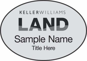 (image for) Keller Williams Land Silver Oval Badge