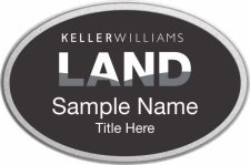 (image for) Keller Williams Land Silver Oval Pebbled Prestige Black Badge