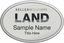 (image for) Keller Williams Land Silver Oval Pebbled Prestige Badge