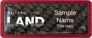 (image for) Keller Williams Land Red Anodized Frame Carbon Insert Badge