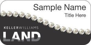 (image for) Keller Williams Land White/Black Swoosh Badge w/White Jewels