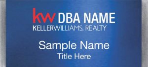 (image for) Keller Williams Realty Logo 3 Large Silver Meridian Blue Badge