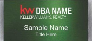 (image for) Keller Williams Realty Logo 3 Large Silver Meridian Green Badge