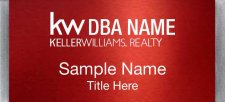 (image for) Keller Williams Realty Logo 3 Large Silver Meridian Red Badge