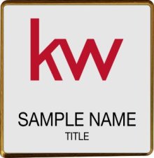 (image for) KW Logo Gold Square Executive Silver Badge