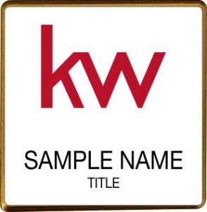 (image for) KW Logo Gold Square Executive White Badge