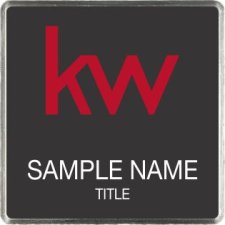 (image for) KW Logo Silver Square Executive Black Badge