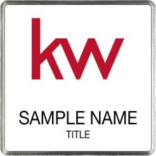 (image for) KW Logo Silver Square Executive White Badge