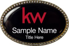 (image for) KW Logo Gold Oval Beyond Bling Black Badge