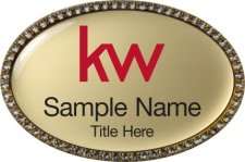 (image for) KW Logo Gold Oval Beyond Bling Gold Badge