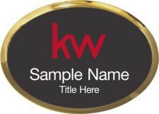 (image for) KW Logo Gold Oval Executive Black Badge