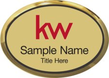 (image for) KW Logo Gold Oval Executive Gold Badge