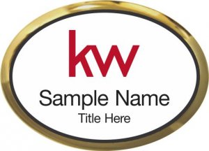 (image for) KW Logo Gold Oval Executive White Badge