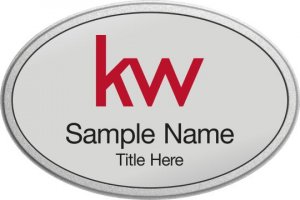 (image for) KW Logo Silver Oval Pebbled Prestige Silver Badge