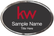 (image for) KW Logo Silver Oval Polished Prestige Black Badge