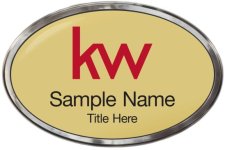 (image for) KW Logo Silver Oval Polished Prestige Gold Badge