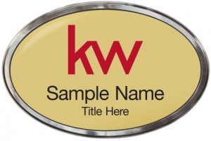 (image for) KW Logo Silver Oval Polished Prestige Gold Badge