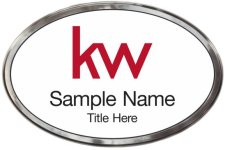 (image for) KW Logo Silver Oval Polished Prestige White Badge