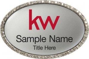 (image for) KW Logo Silver Oval Bling Silver Badge