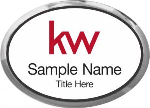 (image for) KW Logo Silver Oval Executive White Badge