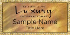 (image for) Keller Williams Luxury International Gold Bling Gold Pearl Badge