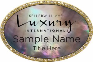 (image for) Keller Williams Luxury International Gold Oval Beyond Bling Black Pearl Badge