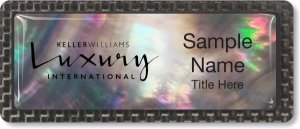 (image for) Keller Williams Luxury International Black Mother of Pearl Carbon Badge