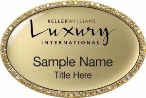 (image for) Keller Williams Luxury International Gold Oval Bling Badge