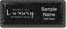 (image for) Keller Williams Luxury International Carbon Frame Black Anodized Insert badge