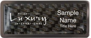 (image for) Keller Williams Luxury International Black Chrome Carbon Insert Badge