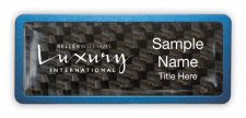 (image for) Keller Williams Luxury International Blue Anodized Frame Carbon Insert Badge