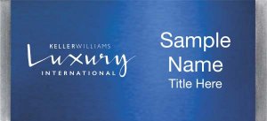 (image for) Keller Williams Luxury International Large Silver Meridian Blue Badge