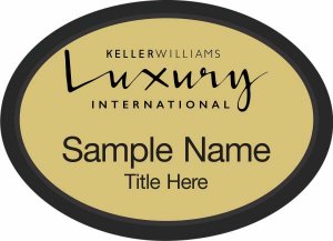 (image for) Keller Williams Luxury International Black Oval Executive Gold Badge